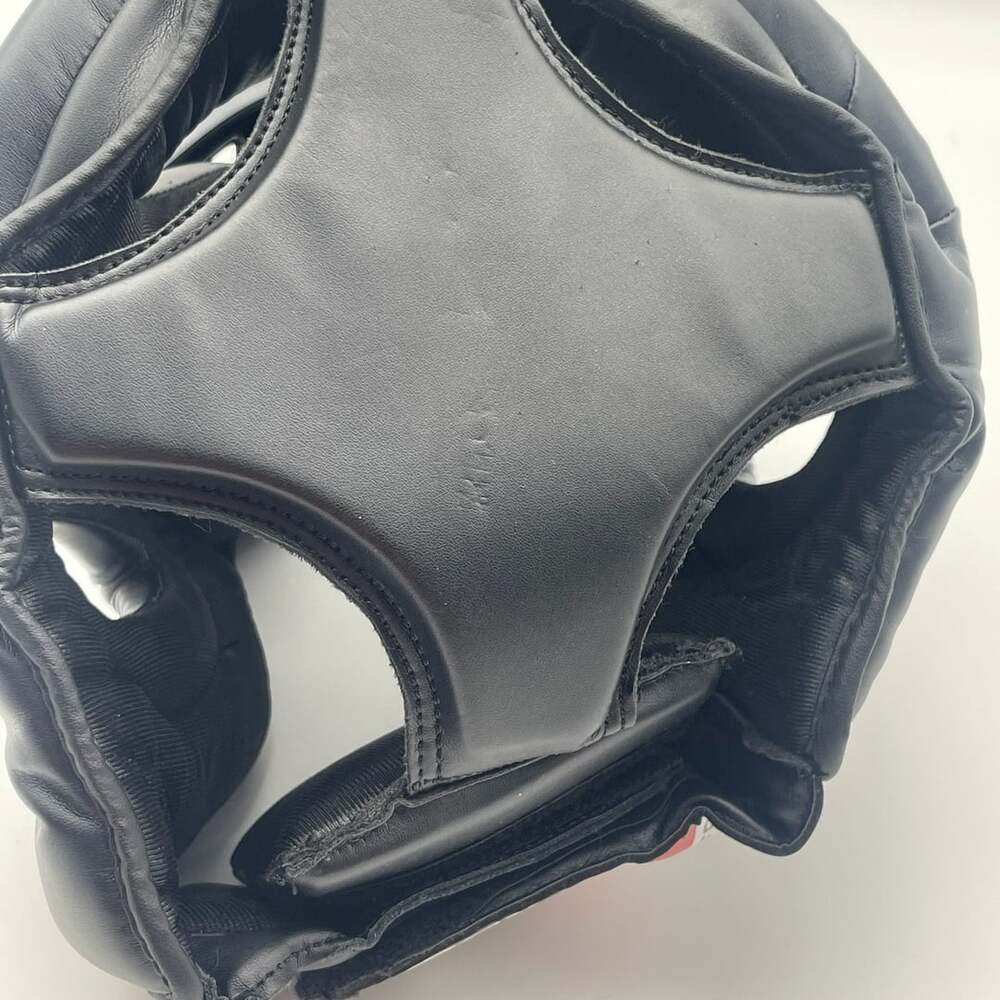 RDX T1FB Boxing Head Guard Black Leather Face Bar - Picture 6 of 11